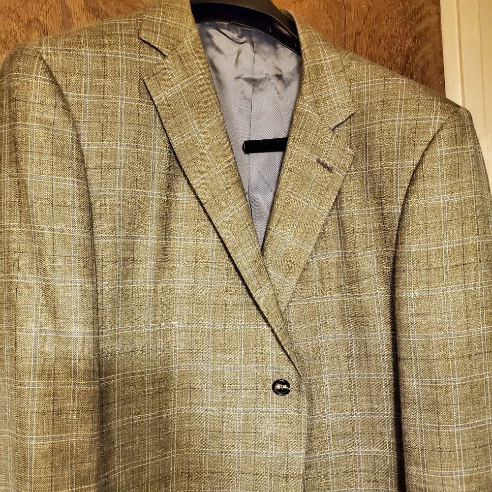 Caruso wool, silk and linen sport coat.  46R